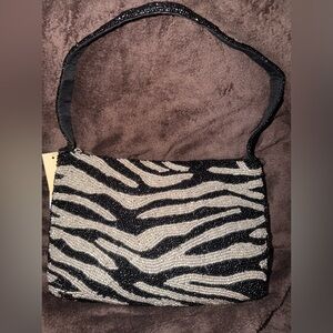 Zebra Pattern Black and WHITE Women's Clutch